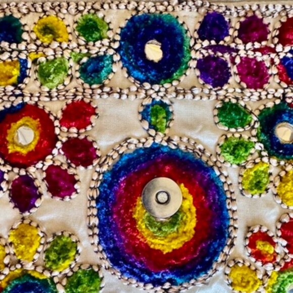 Handmade Boho Multicolour Rajasthani Crossbody Bag - Picture 7 of 12